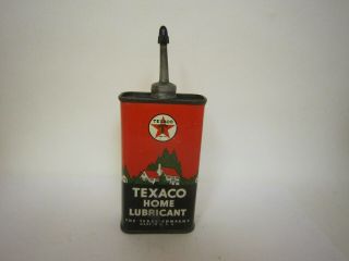 Vintage Oil Can Lead Top Texaco Home Lubricant 4 Oz Rare Can.
