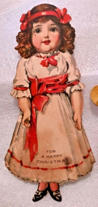 Antique Vintage Early 1920’s Double Sided Doll Jack Christmas Ornaments USA 2