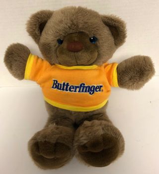 1987 Nabisco Butterfinger Teddy Bear 14 " Plush Heartline Vintage Stuffed Animal