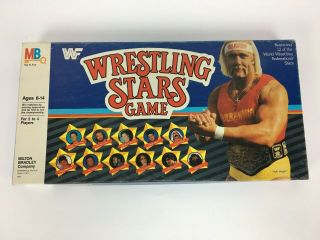 Rare Vintage 1985 Wwf Wrestling Stars Mb Board Game 100 Complete Hulk Hogan