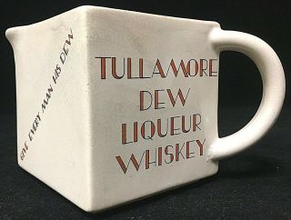Rare Vintage Tullamore Dew Liqueur Whiskey Ceramic Porcelain Bar Pitcher