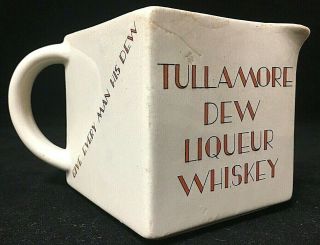 Rare Vintage Tullamore Dew Liqueur Whiskey Ceramic Porcelain Bar Pitcher 2