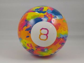 Rare Magic 8 Eight Ball Tie Dye Psychedelic Vintage Toy 1990 