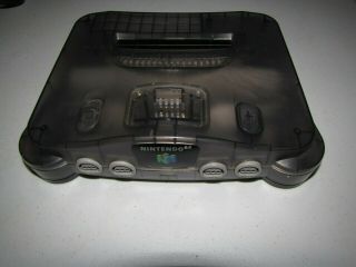 Nintendo 64 N64 Funtastic Smoke Grey Clear Black Video Game Console Only Rare