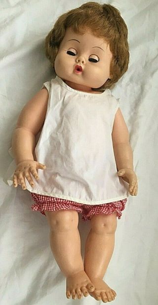 Vintage Ginny Baby Vogue Doll 17 " White Smock Red Bloomers Diaper W/tulle