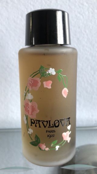 Pavlova Bath Oil 1922 Payot Paris 1.  75 Oz Rare Frosted Glass Bottle Bain