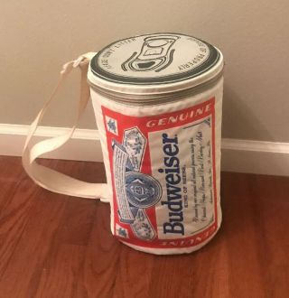 Rare Vintage Budweiser Beer Soft Can Cooler Bag
