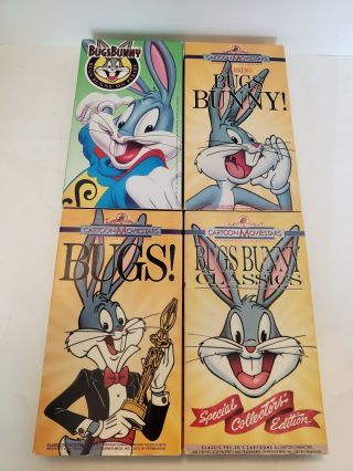 Vhs Bugs Bunny Cartoon Moviestars Rare Release 1988 Mgm/ua Vg