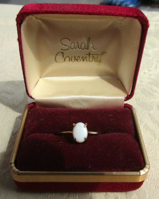 Estate Vintage Sarah Coventry Gold - Plated Opal Ring – Very Rare