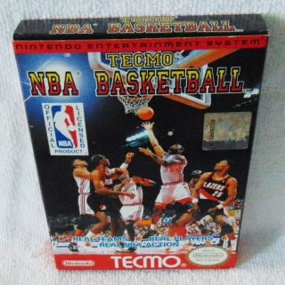 Tecmo Nba Basketball 1992 Nintendo Nes Game Complete Set Box Rare