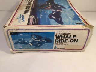 Vintage Rare The Wet Set Inflatable Whale Ride - On Pool Float 84 