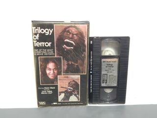 Trilogy Of Terror - Vhs Horror - 1984 Rare Oop Htf Horror Slasher Creature Clam