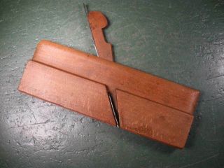 Antique Old Vintage Woodworking Tools Wooden Molding Plane Rare Narrow Type