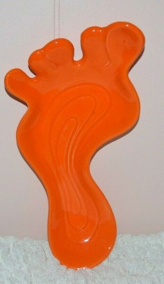 Big Foot Ashtray Vintage Maddux of California Pottery Orange 9 