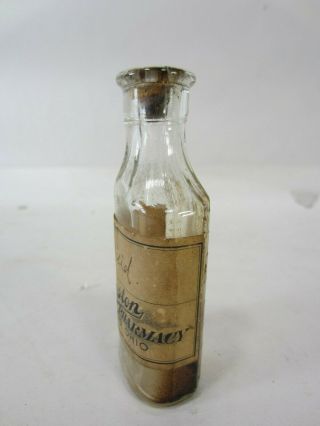 Antique Johnston Pharmacy Bottle Bucyrus Ohio 2