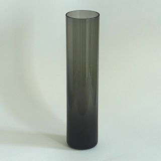 German Mid Mod | A 11,  5 " Smoke Glass Cylinder Vase (1960)