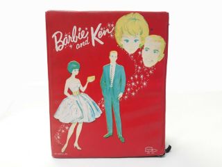 Vintage 1963 Barbie & Ken Wardrobe Case w/ Two ' Midge ' Dolls & Clothes - 82119a 2