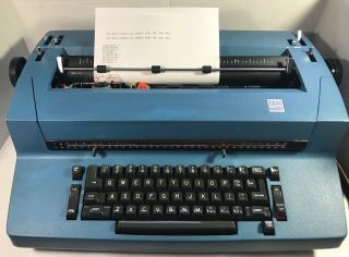 Ibm Selectric Ii Correcting Typewriter Rare Blue Types Great Plus Ribbons & Tape