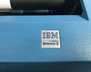 IBM Selectric II Correcting Typewriter Rare Blue Types Great Plus Ribbons & Tape 2