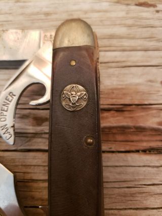 Rare Old Antique Ulster Folding Pocket Knife Bsa Boy Scouts Utility Knife