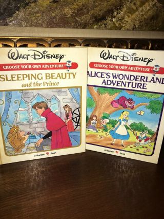 Rare Walt Disney Choose Your Own Adventure Alice Wonderland - Sleeping Beauty