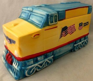 Rare Union Pacific Building America Train Engine Cookie Jar -