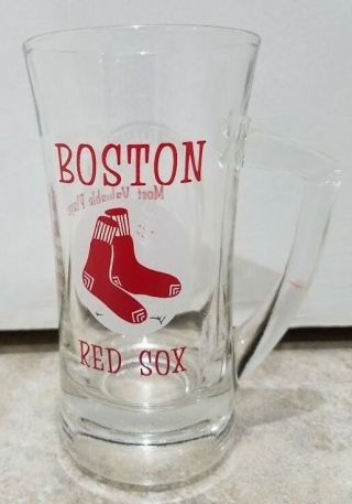 Boston Red Sox 1967 American League Champions Glass Mug Yastrzemski Vintage Rare
