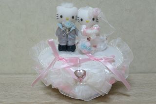 So Rare 2009 Sanrio Japan Hello Kitty And Daniel Mascot Wedding Ring Pillow