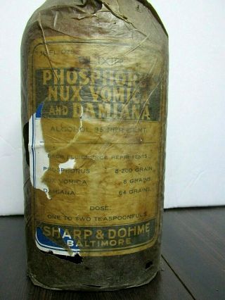 Antique Apothecary Bottle Glass Quack Rare Medicine Drug Store Rare Nos