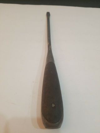 Antique/vintage Large 12 " Wood Handle Flat Head Screw Driver 7