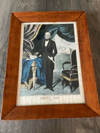 Vintage Currier Presidential Colored Litho Of Henry Clay