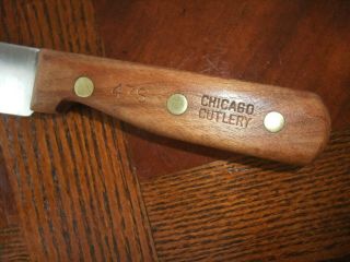 RARE - VINTAGE CHICAGO CUTLERY KNIFE - 47S - 8in BUTCHER KNIFE 2