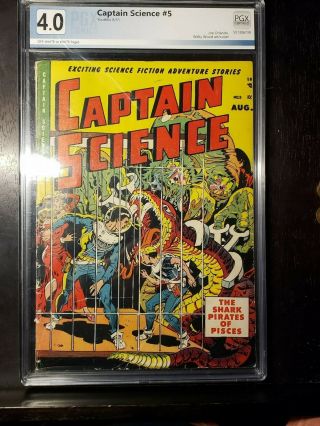 Rare - Captain Science 5,  August 1951 Pgx Graded 4.  0 - Comic