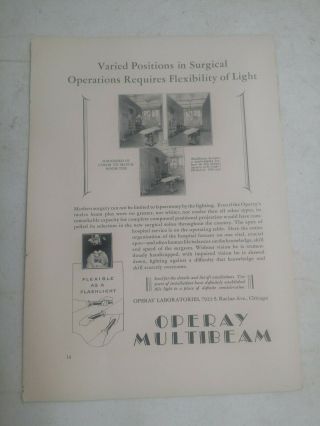 1930 Operay Multibeam Operating Room Or Lighting Lights Ad Surgery Surgeon