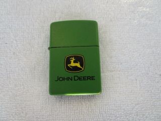 Zippo [john Deere Logo] Green Matte Lighter - - Numbered K 06 [rare,  Retired ]