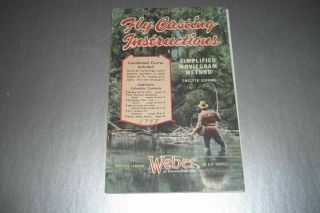 Vintage 1947 Fly Casting Instructions Booklet By Weber Tackle Of Wisconsin