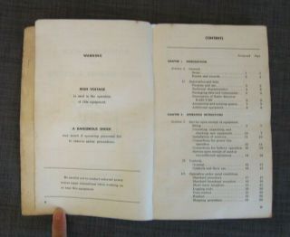 1953 Instruction Book for Radio Receiver R - 520/URR 3