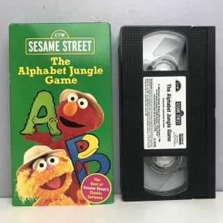 Sesame Street Alphabet Jungle Game Vhs Video Tape 1998 Vtg Elmo Rare Nearly