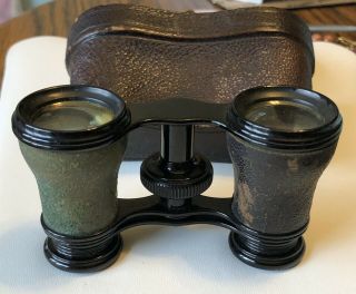 Antique Lemaire Fabt Paris Binoculars Case