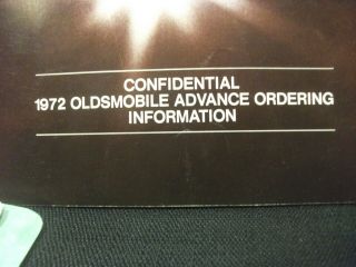 1972 Oldsmobile Dealer Album,  Marketing Bulletin 