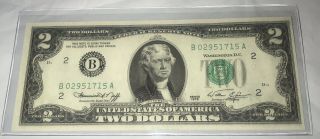 Lucky 1976 York B) Uncirculated Two Dollar Bill Crisp $2 Note Rare Cut Error’
