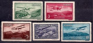 Romania 1931 Planes Aviation Airplanes Flight Landscapes Flugzeuge Mnh Rare
