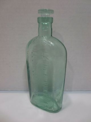Vintage Medicine Bottle Lydia E Pinkham’s Vegetable Compound With Rare Glass Cap