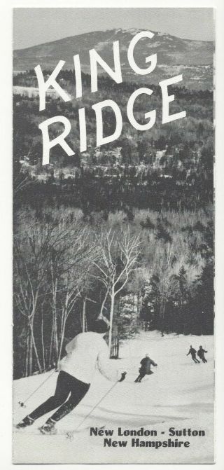 Vtg 60s ? London Sutton Hampshire Nh Brochure King Ridge Ski Area Rare