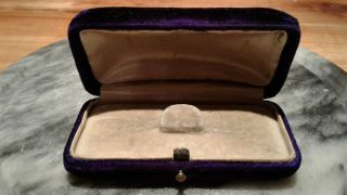 Antique Purple Velvet Jewelry Box with Push Button Opening 2