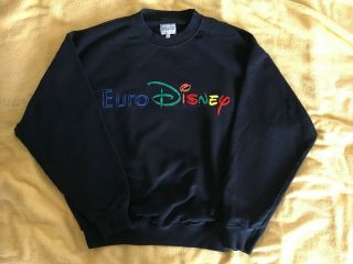 Rare Eurodisney Disneyland Paris United Colors Of Benetton Sweatshirt Shirt Med