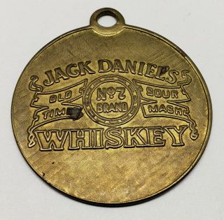 Vintage Jack Daniels No.  7 Whiskey Key Fob Embossed Lettering Great Rare Find