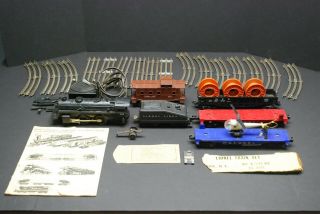 Rare 1960 - 1961 Lionel 027 Gauge Vintage Train Set X - 546 With Helicopter & Tracks
