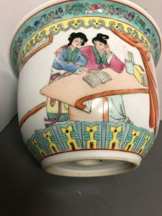 Antique Asian Porcelain Pot Enamel Painted