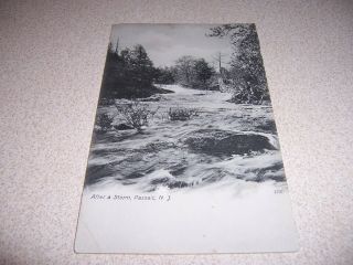1910 River After A Storm,  Passaic Nj.  Antique Postcard